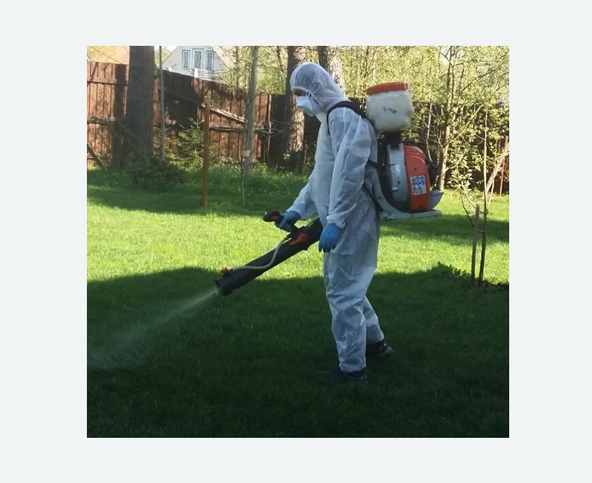 Обработка территории от клещей в Демихово